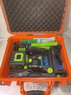 Huepar PV10+ Self-Leveling Green Rotary Laser Level Kit withHard Case, Tripod Ect