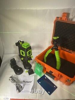 Huepar PV10+ Self-Leveling Green Rotary Laser Level Kit withHard Case, Tripod Ect