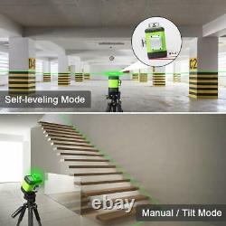 Huepar Rotary 3D Cross Line Self Leveling Laser Level Green Beam 3360 12 lines