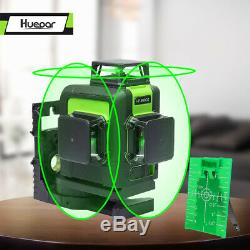 Huepar Rotary Laser Level Green Cross Line Horizontal Vertical Measuring 147ft