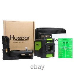 Huepar rotary laser level green Cross Line Laser Self Leveling Laser + Receiver