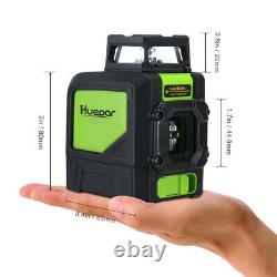 Huepar rotary laser level green Cross Line Laser Self Leveling Laser + Receiver