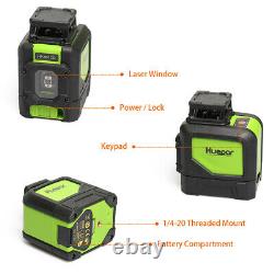 Huepar rotary laser level green Cross Line Laser Self Leveling Laser + Receiver