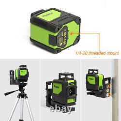 Huepar rotary laser level green Cross Line Laser Self Leveling Laser + Receiver