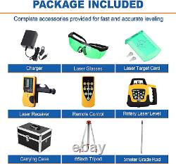Iglobalbuy Automatic Self Leveling Green Rotary Laser Level 500M Range Kit with