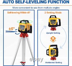Iglobalbuy Automatic Self Leveling Green Rotary Laser Level 500M Range Kit with