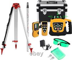 Iglobalbuy Automatic Self Leveling Green Rotary Laser Level 500m Range Kit with