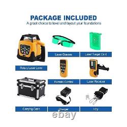 Iglobalbuy Rotary Laser Level Green Laser Self Leveling Kit, 500M Green Beam