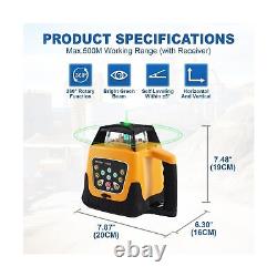 Iglobalbuy Rotary Laser Level Green Laser Self Leveling Kit, 500M Green Beam