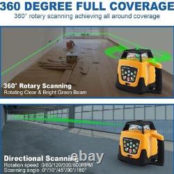 Iglobalbuy Rotary Laser Level Green Laser Self Leveling Kit, 500M Green Beam