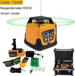 Iglobalbuy Rotary Laser Level Green Laser Self Leveling Kit, 500M Green Beam 360