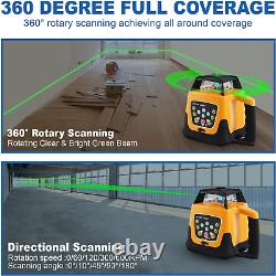 Iglobalbuy Rotary Laser Level Green Laser Self Leveling Kit, 500M Green Beam 360