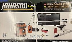 Johnson 40-6517-800 Ft. 360 Beam Self-leveling Rotary Laser Level System- New