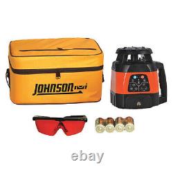 Johnson 40-6526 Rotary Laser Level, Int/Ext, Red, 1500 Ft