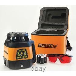 Johnson Level & Tool 40-6526 Rotary Laser Level, Int/Ext, Red, 1500 Ft