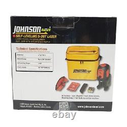 Johnson Level & Tool 40-6680 Self-Leveling 5 Beam Laser Dot, Red