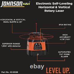 Johnson Level & Tool 99-028K Electronic Self Leveling Dual Slope Rotary Laser