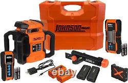 Johnson Level & Tool JRT300-RDHV-K Self-Leveling Red Dual Slope Rotary Orange