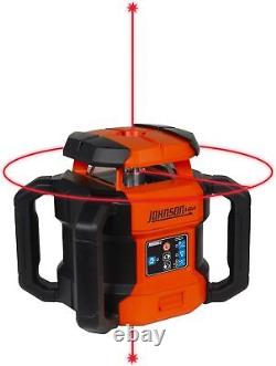 Johnson Level & Tool JRT300-RDHV-K Self-Leveling Red Dual Slope Rotary Orange