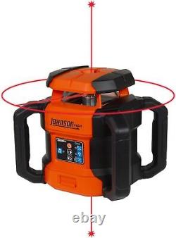Johnson Level & Tool JRT300-RDHV-K Self-Leveling Red Dual Slope Rotary Orange
