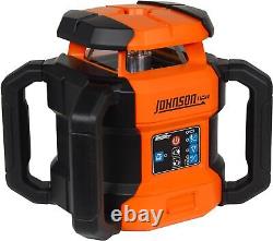 Johnson Level & Tool JRT300-RDHV-K Self-Leveling Red Dual Slope Rotary Orange