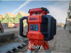 Johnson Level & Tool JRT300-RDHV-K Self-Leveling Red Dual Slope Rotary Orange