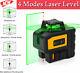 Kaiweets 360° Rotary Green Laser Level Self Leveling 7 Modes Cross Line 197ft