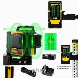 KAIWEETS 3D 360° Automatic Self Leveling Rotary Laser Level Receiver & Tripod