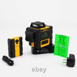 KAIWEETS 3D 360° Rotating Rotary 3D Green Laser Level Line Self Leveling Cross