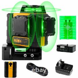 KAIWEETS 3D Green Laser Level Rotary Self Leveling 3 X 360° Rechargeable Battery