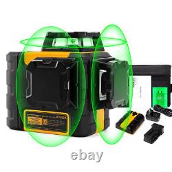 KAIWEETS 3D Green Laser Level Rotary Self Leveling 3 X 360° Rechargeable Battery