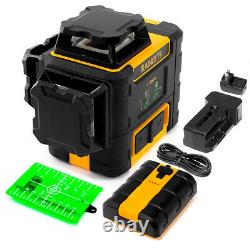 KAIWEETS 3D Green Laser Level Rotary Self Leveling 3 X 360° Rechargeable Battery