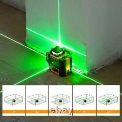 KAIWEETS 3D Rotary Laser Level 60m Green Beam Self-Leveling with Laser Detector