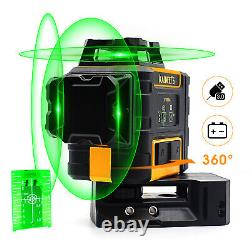 KAIWEETS 3D Rotary Laser Level 60m Green Beam Self-Leveling with Laser Detector