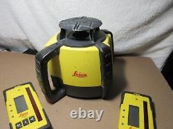 LEICA RUGBY 610 SELF LEVELING ROTARY LASER with rod eye 140, in case