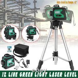 Laser Level 3D 12 Line Green Self Leveling 360°Rotary Cross Laser Measuring Tool