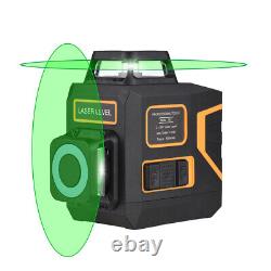 Laser Level Green Light 3D 8 Lines Self Leveling 360° Rotary Measure Tool