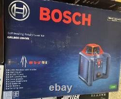 NEW Bosch GRL800-20HVK Self Leveling 800ft Rotary Laser Kit