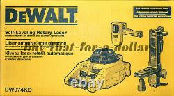 NEW DeWALT DW074KD 150 ft. Red Self Leveling Rotary Laser Level with Detector
