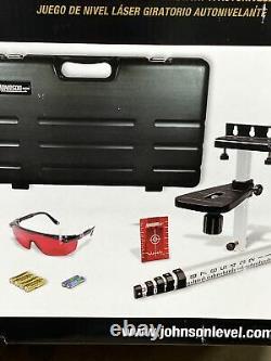 NEW JOHNSON SELF-LEVELING ROTARY Laser Level and Tool Kit #40-6517 FREE SHIPPING