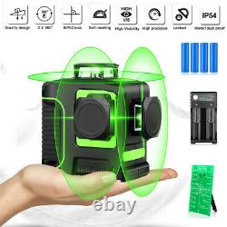 Portable Self Leveling Rotary laser level green 12 Lines 3D Cross Laser Measure