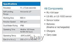 RL-H5A Self Leveling Horizontal Rotary Laser with Bonus EDEN Field Book IP66