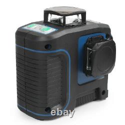 Rechargeable Self Leveling laser level 360 Rotary green 12 Lines 3D Cross Line