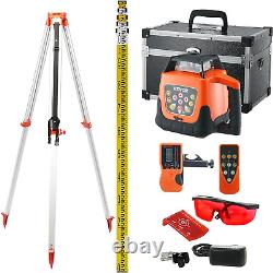 Red Rotary Laser Level 1650Ft, 360 Degree Self Leveling Laser Level Kit, With Sur