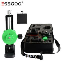 Remote 16 Line 4D 360° Rotary Green Laser Level Self Cross Measure with 2 Battery