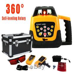 Ridgeyard Self-leveling Red Laser Level 360 Rotating Rotary with Receiver + Tripod