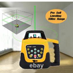 Rotary Green Laser Level 360° Auto Self Leveling Measure Tools Kit 500M Range