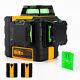 Rotary Laser 3 X 360 Laser Lines Self-leveling & Magnetic Pivoting Base&battery