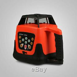 Rotary Laser Level 500m Range Automatic Self-Leveling Green Beam withTripod Staff