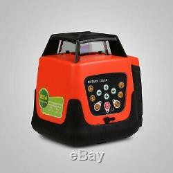 Rotary Laser Level 500m Range Automatic Self-Leveling Green Beam withTripod Staff